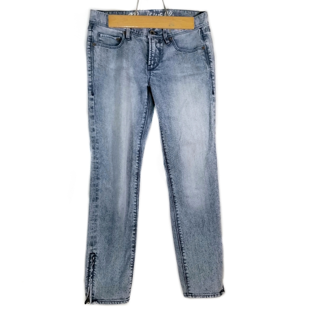 Madewell Acid Wash Ankle Zip Jeans